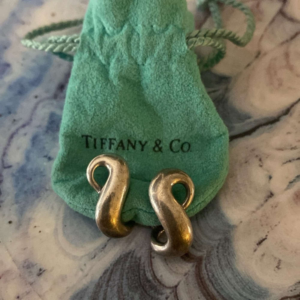 Tiffany earrings, silver, Elsa Perreti, worn 5-6 times